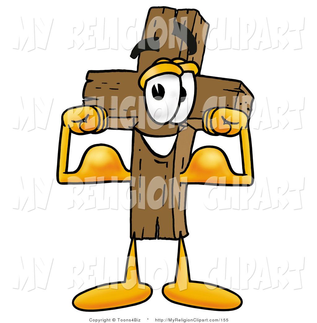 1024x1044 Religion Clip Art Of A Wooden Christian Cross Mascot Cartoon