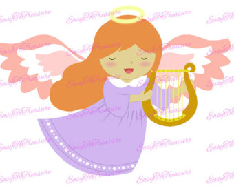 340x270 Girl Clipart Girl Angel Clipart Hand Drawn Instant Download
