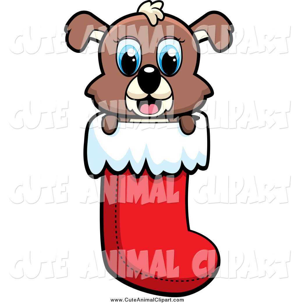 1024x1044 Vector Cartoon Clip Art Of A Happy Puppy In A Red Christmas