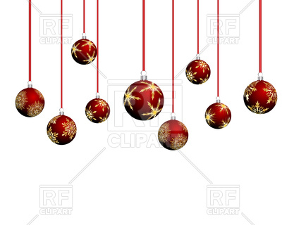 400x320 Red Christmas Balls Royalty Free Vector Clip Art Image