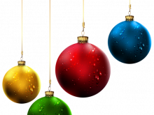 220x165 Christmas Balls Clipart Transparent Christmas Ball Red And Gold 3d