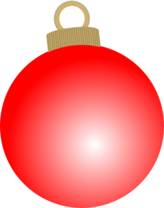 234x297 Red Christmas Ball Ornament Clip Art