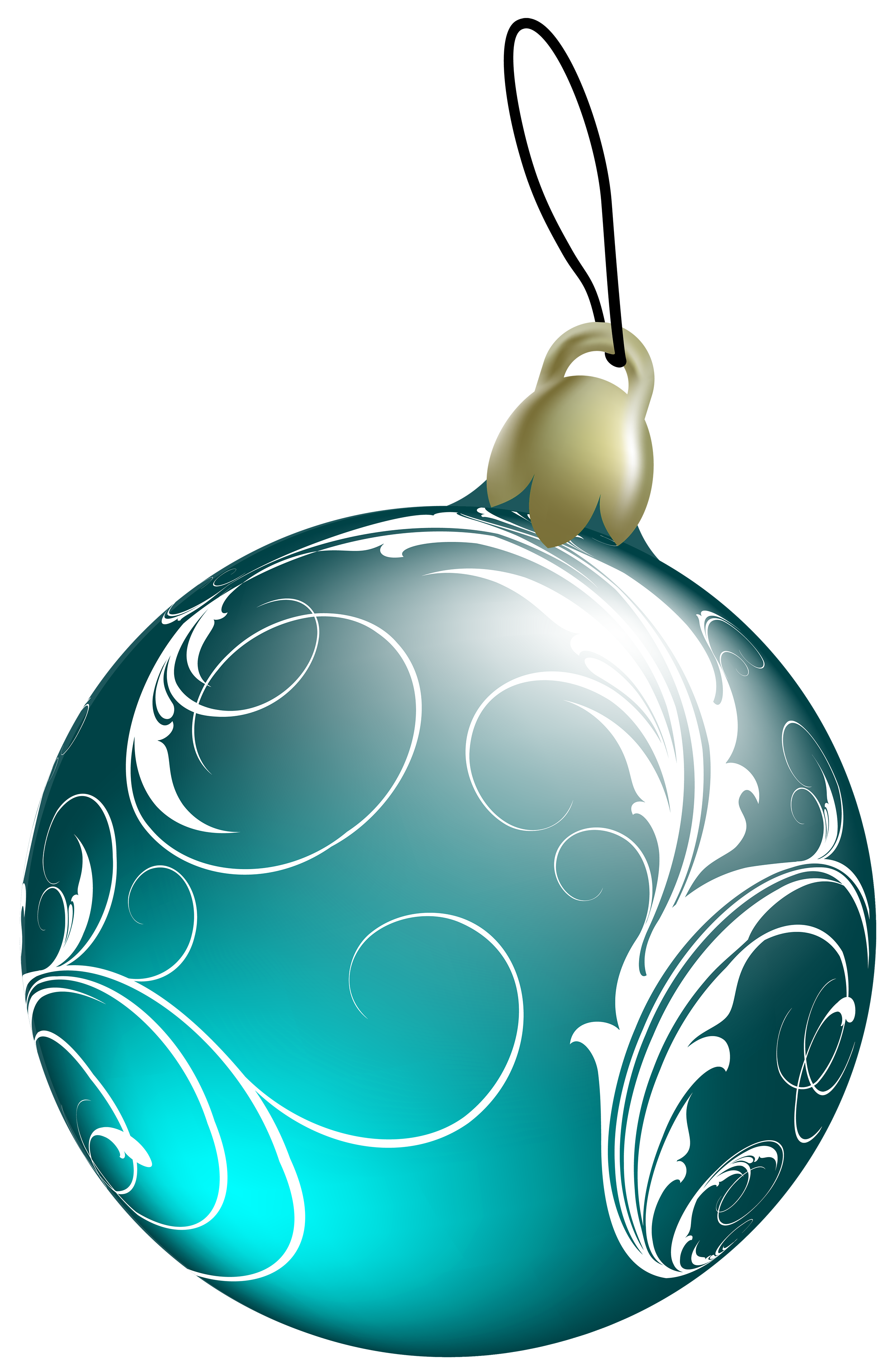 2500x3828 Beautiful Blue Christmas Ball Png Clipart