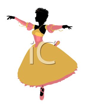 287x350 Picture Of A Ballet Dancing In The Middle Of A Twirl In A Vector