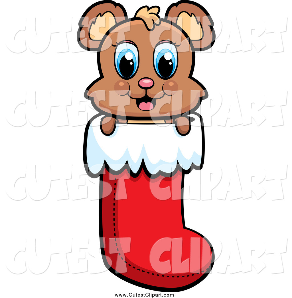 1024x1044 Cartoon Vector Clip Art Of A Christmas Stocking With A Cute Bear