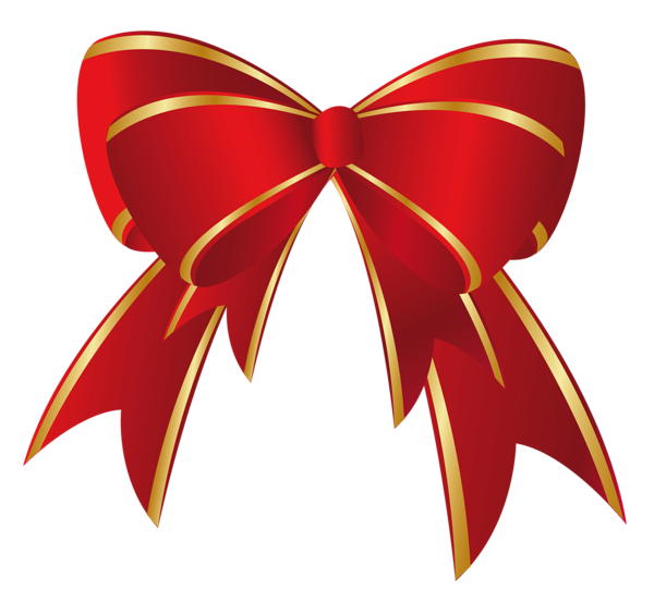 600x541 Christmas Red Gold Bow Png Clipart Decorations Red