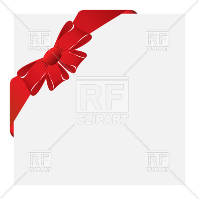 400x400 Christmas Bow Corner Royalty Free Vector Clip Art Image