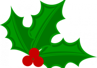 200x140 Christmas Holly Clipart Christmas Bow With Holly Clip Art