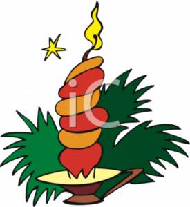 275x300 Christmas Candles Border Clipart