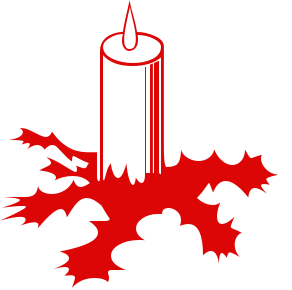 292x290 Free Christmas Candles Clipart