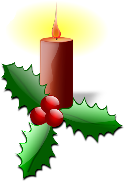 408x596 Christmas Candle Clip Art