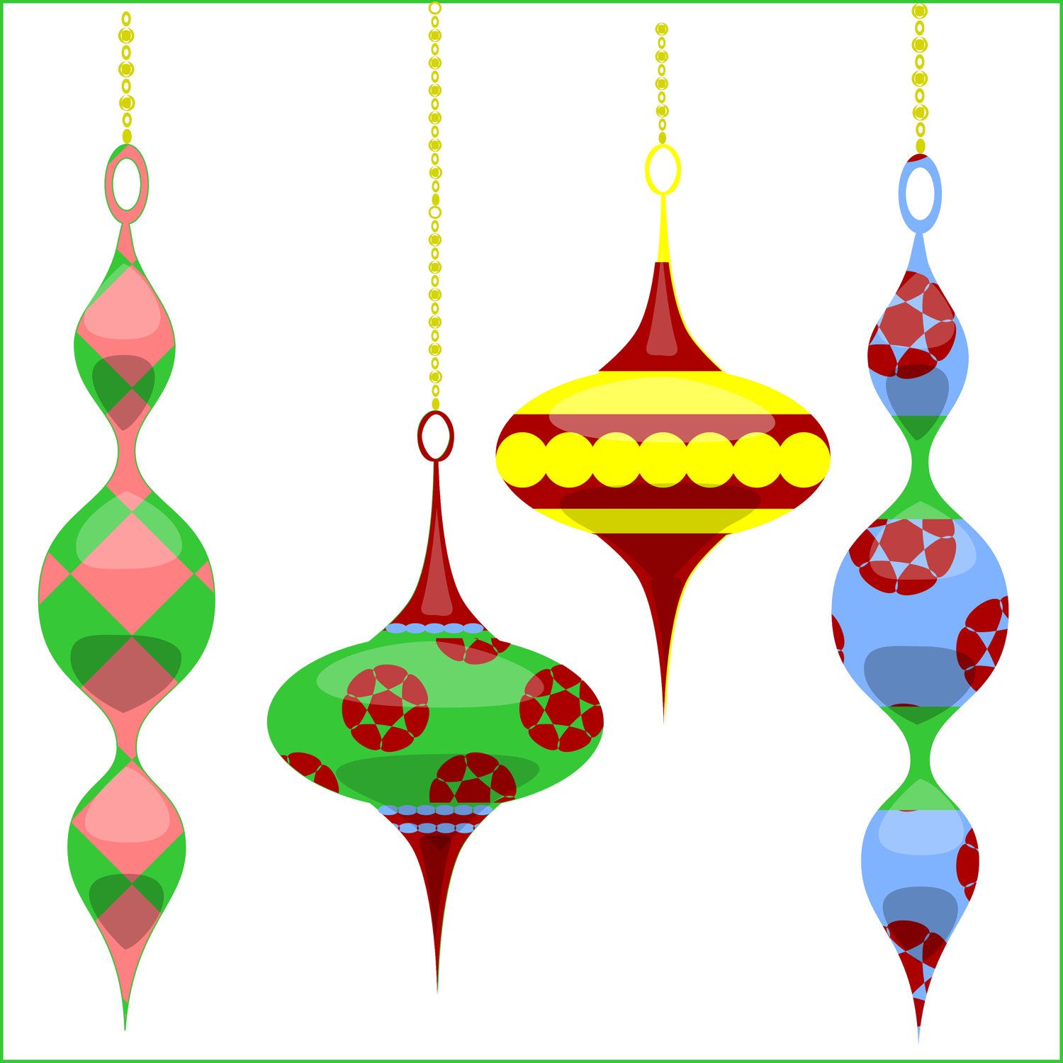 1500x1500 Christmas Clipart Christmas Tree Ornaments Clip Art, For Holiday