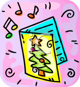 277x300 Clip Art Image A Musical Christmas Card