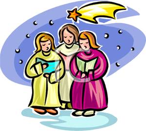 300x270 Clip Art Image Women Singing Christmas Carols