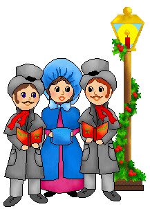 217x302 People Singing Christmas Carols Clipart