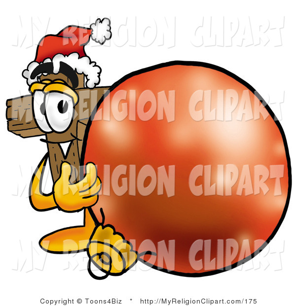 600x620 Religion Clip Art Of A Wooden Christian Cross Mascot Cartoon