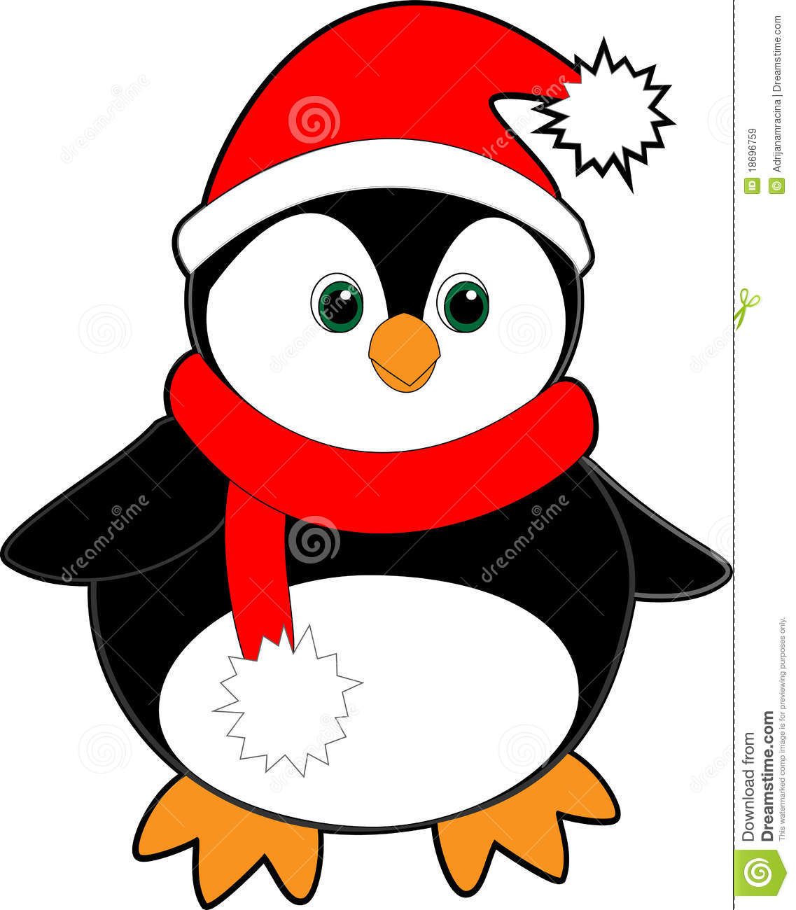 1137x1300 Drawn Penguin Santa Hat 3.jpg Rustic Christmas
