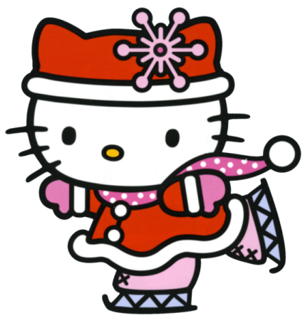 428x454 Hello Kitty Winter Clipart