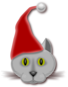 230x297 Christmas Cat Clip Art