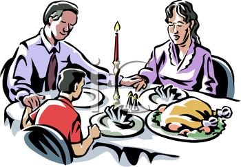 350x243 Picture Of A Family At The Dinner Table On Christmas Praying