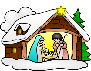 300x234 Christmas Crib Clipart Nativity Scene Clip Art