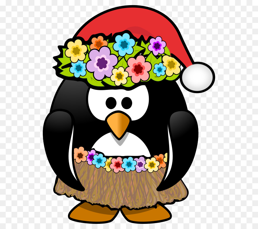 900x800 Hawaiian Santa Claus Christmas Clip Art