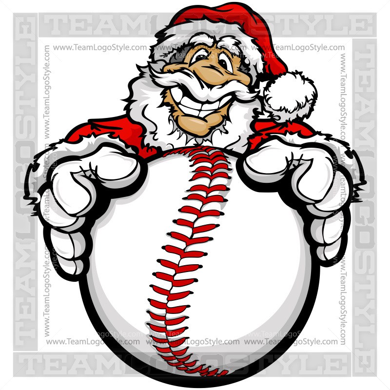 800x800 Christmas Baseball Clipart