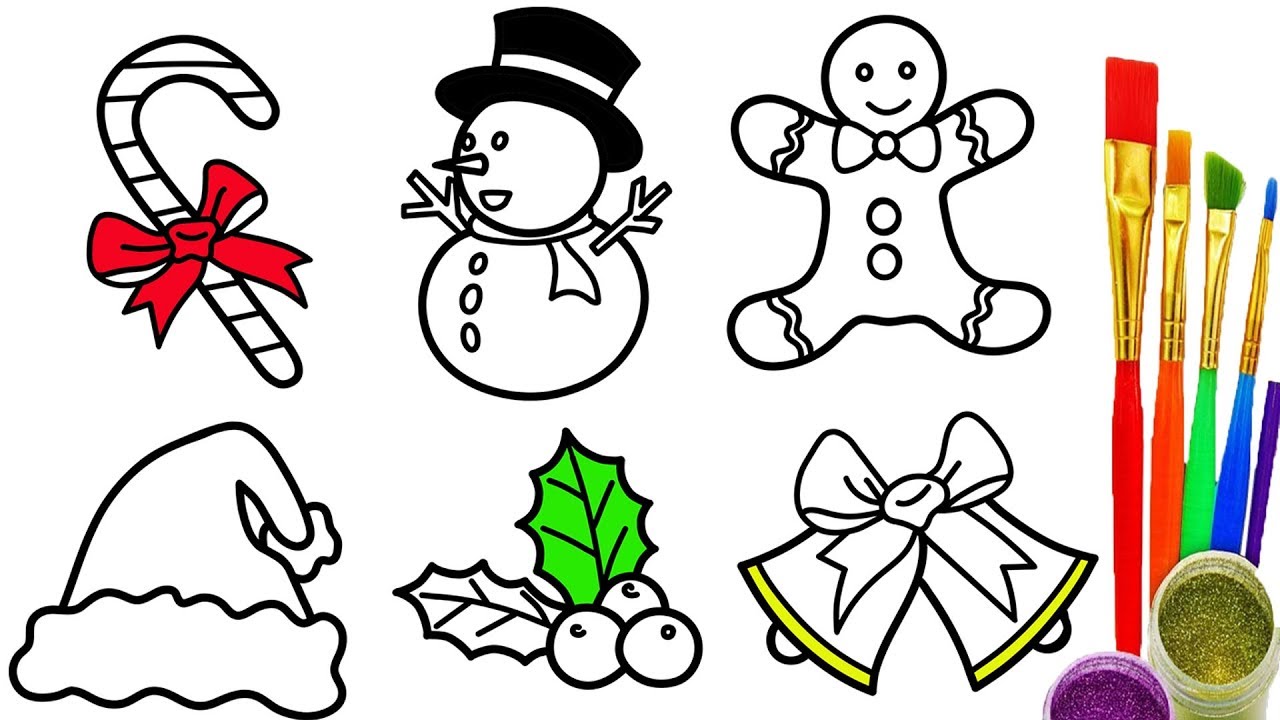1280x720 Christmas Decoration For Kids How To Draw Christmas Coloring
