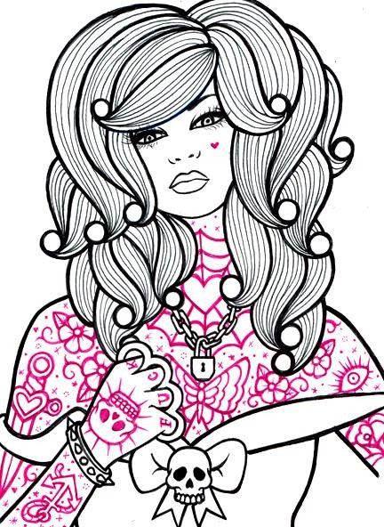 432x592 97 Best Body Art Tattoo Coloring Pages For Adults Images