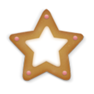 300x300 Christmas Cookie Star Icon Free Images