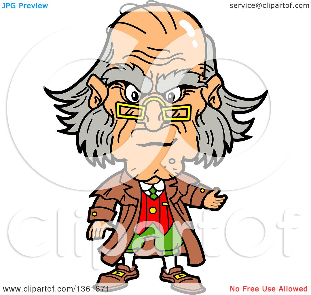 1080x1024 Clipart Of A Cartoon Caricature Of Ebenezer Scrooge Being Angry