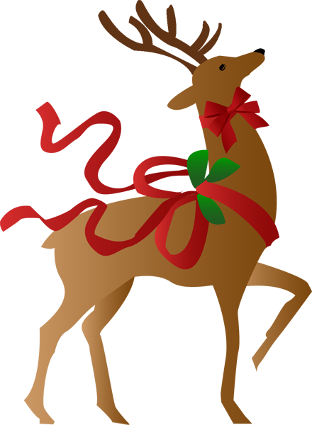 440x600 A Christmas Reindeer Clip Art, Merry And Holidays