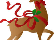 220x165 Christmas Deer Clipart A Christmas Reindeer Clip Art Merry
