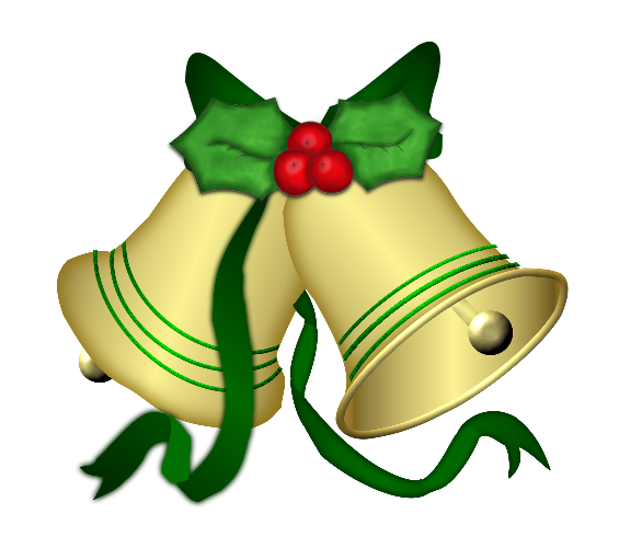 565x510 Collection Of Free Clipart Christmas Bells With Holly High