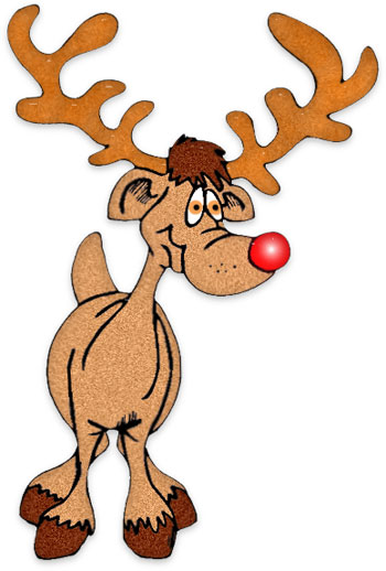 350x518 Christmas Reindeer Dog Clipart Collection