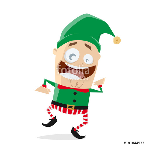 500x500 Happy Dancing Christmas Elf Clipart Stock Image And Royalty Free