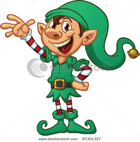450x457 Cartoon Christmas Elf