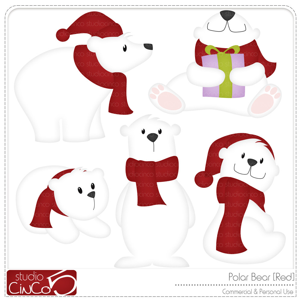 1000x1000 Free Christmas Polar Bear Clipart