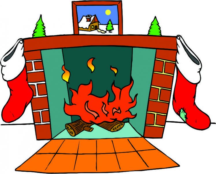748x603 Christmas Fireplace Clipart