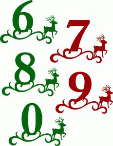 232x300 Christmas Numbers Clipart Premium Floral Vectors Flower