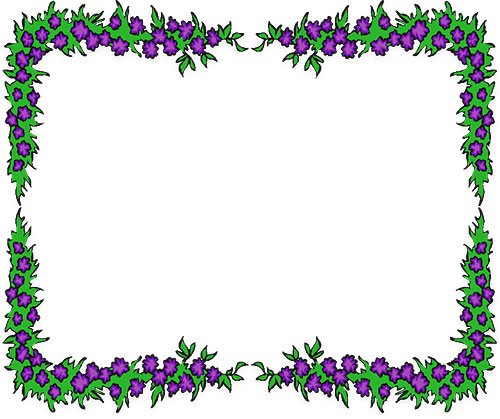 500x419 Border Of Flowers Free Clip Art