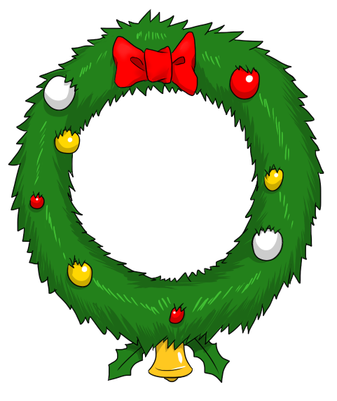 481x572 Free Christmas Wreath Clipart