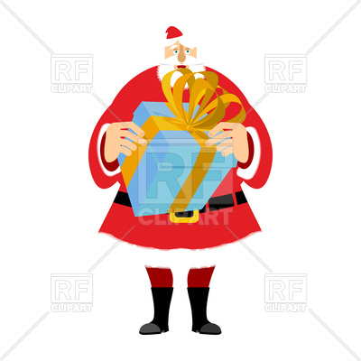 400x400 Santa Claus And Gift Box