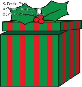282x300 Christmas Box With Holly Royalty Free (Rf) Clip Art Picture