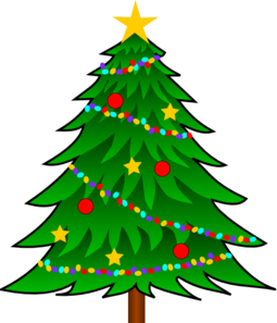 255x297 Christmas Tree Clip Art With Lights Clipart Panda