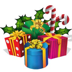 250x250 Clipart Christmas Presents, Ribbons