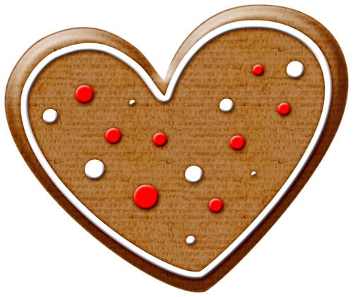 500x420 Christmas Gingerbread Heart Cookie Clip Art Clip Art