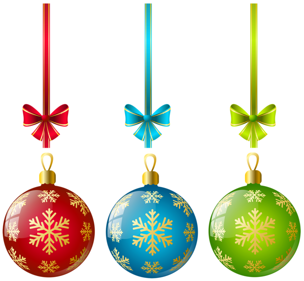600x554 Large Transparent Three Christmas Ball Ornaments Clipart