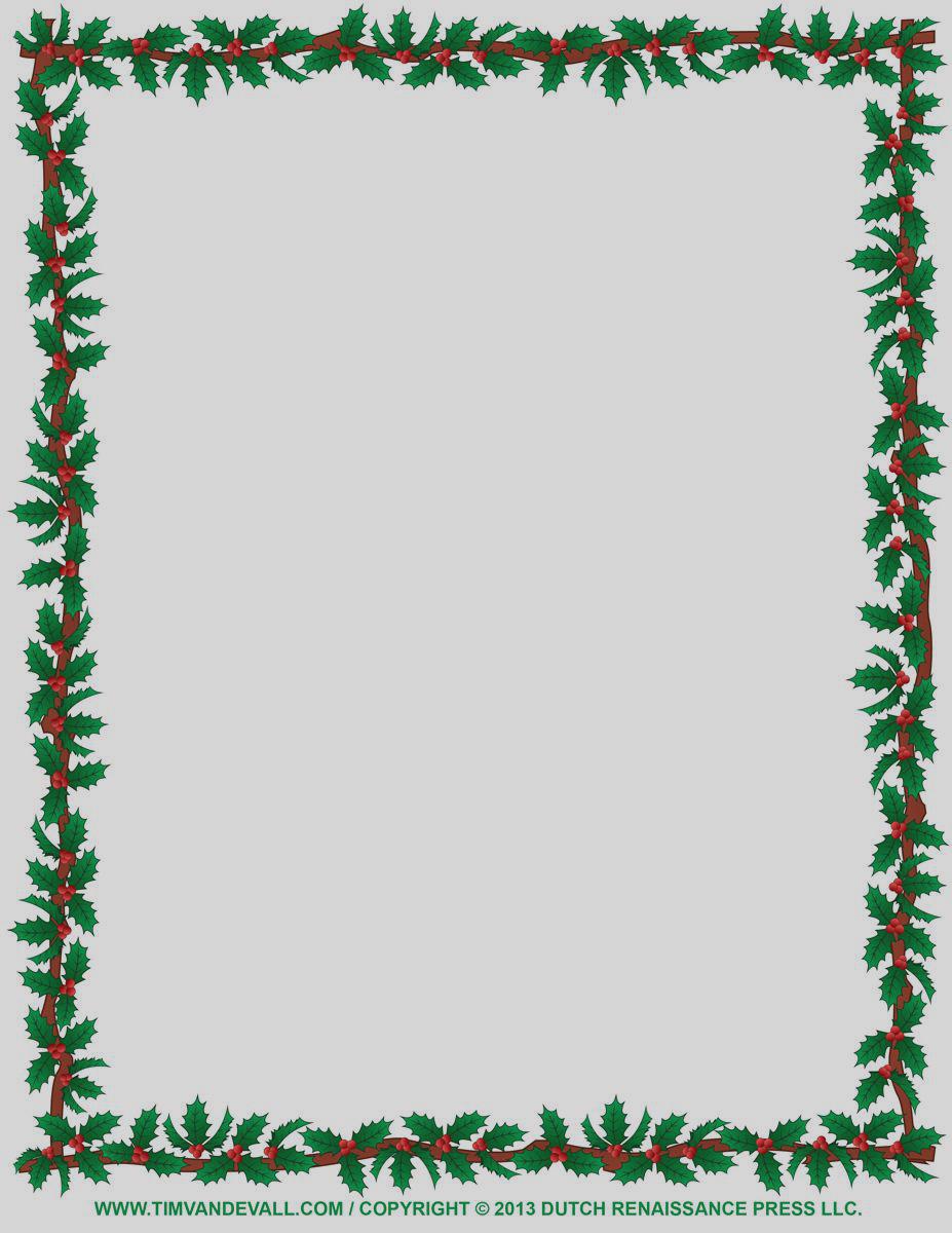 927x1200 Holly Clipart Border