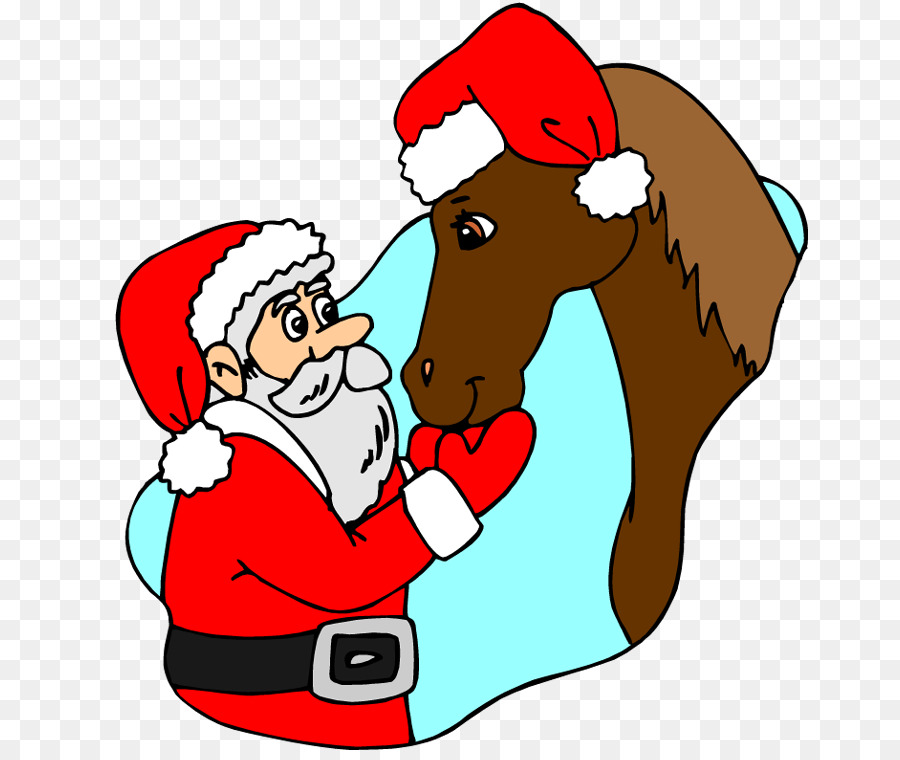 900x760 Horse Santa Claus Christmas Pony Clip Art